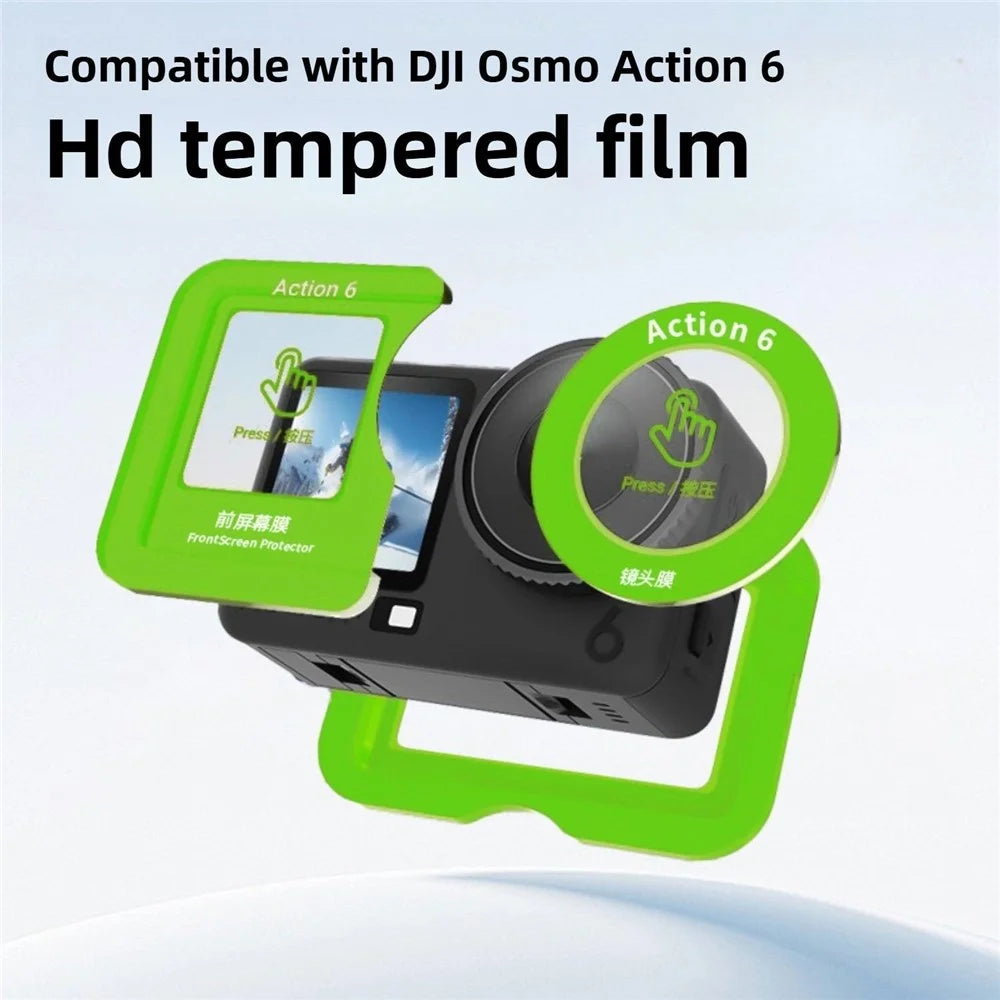 For DJI Osmo Action 6 Home Screen Film + Front Screen Film + Lens Protector Tempered Glass Camera Film Set - Transparent - 2