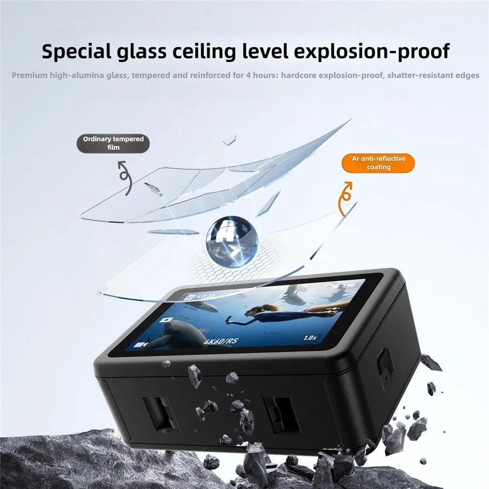 For DJI Osmo Action 6 Home Screen Film + Front Screen Film + Lens Protector Tempered Glass Camera Film Set - Transparent - 4