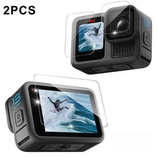2 Sets for GoPro Hero 13 Home Screen Film + Front Screen Film + Lens Protector Tempered Glass Camera Film Set - Transparent - 1