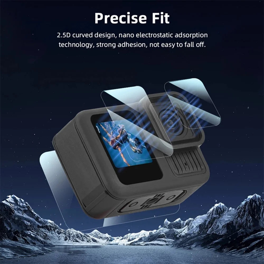 2 Sets for GoPro Hero 13 Home Screen Film + Front Screen Film + Lens Protector Tempered Glass Camera Film Set - Transparent - 6