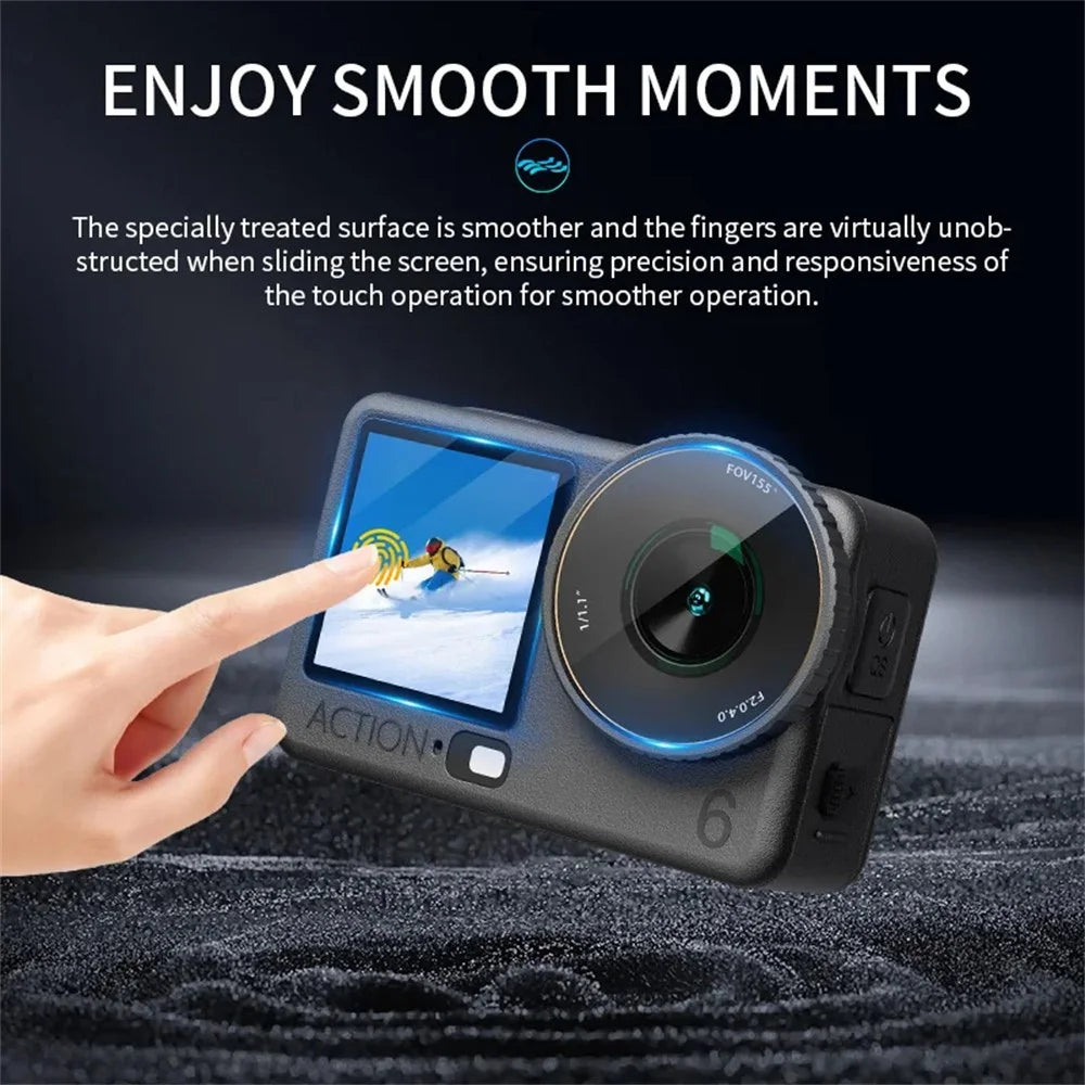 3 Sets for DJI Osmo Action 6 Home Screen Film + Front Screen Film + Lens Protector Tempered Glass Camera Film Set - Transparent - 3