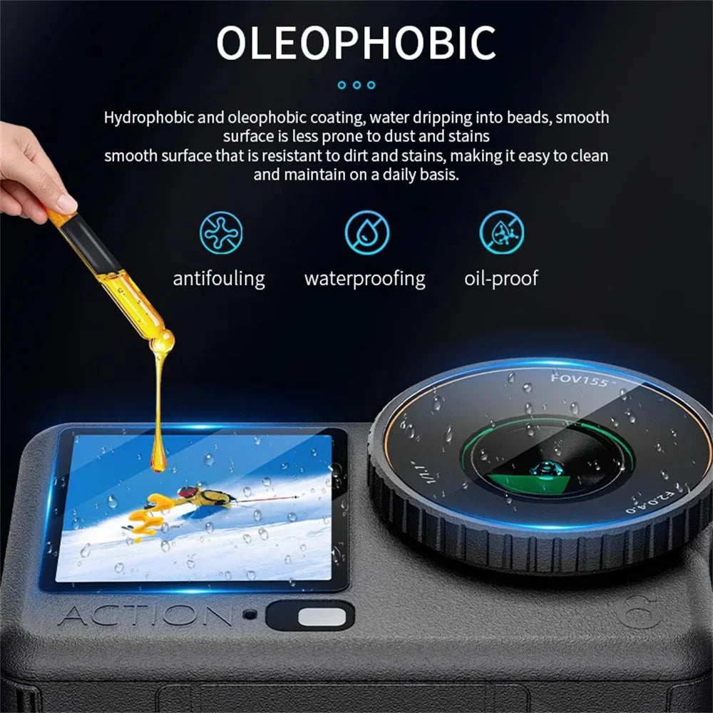3 Sets for DJI Osmo Action 6 Home Screen Film + Front Screen Film + Lens Protector Tempered Glass Camera Film Set - Transparent - 4