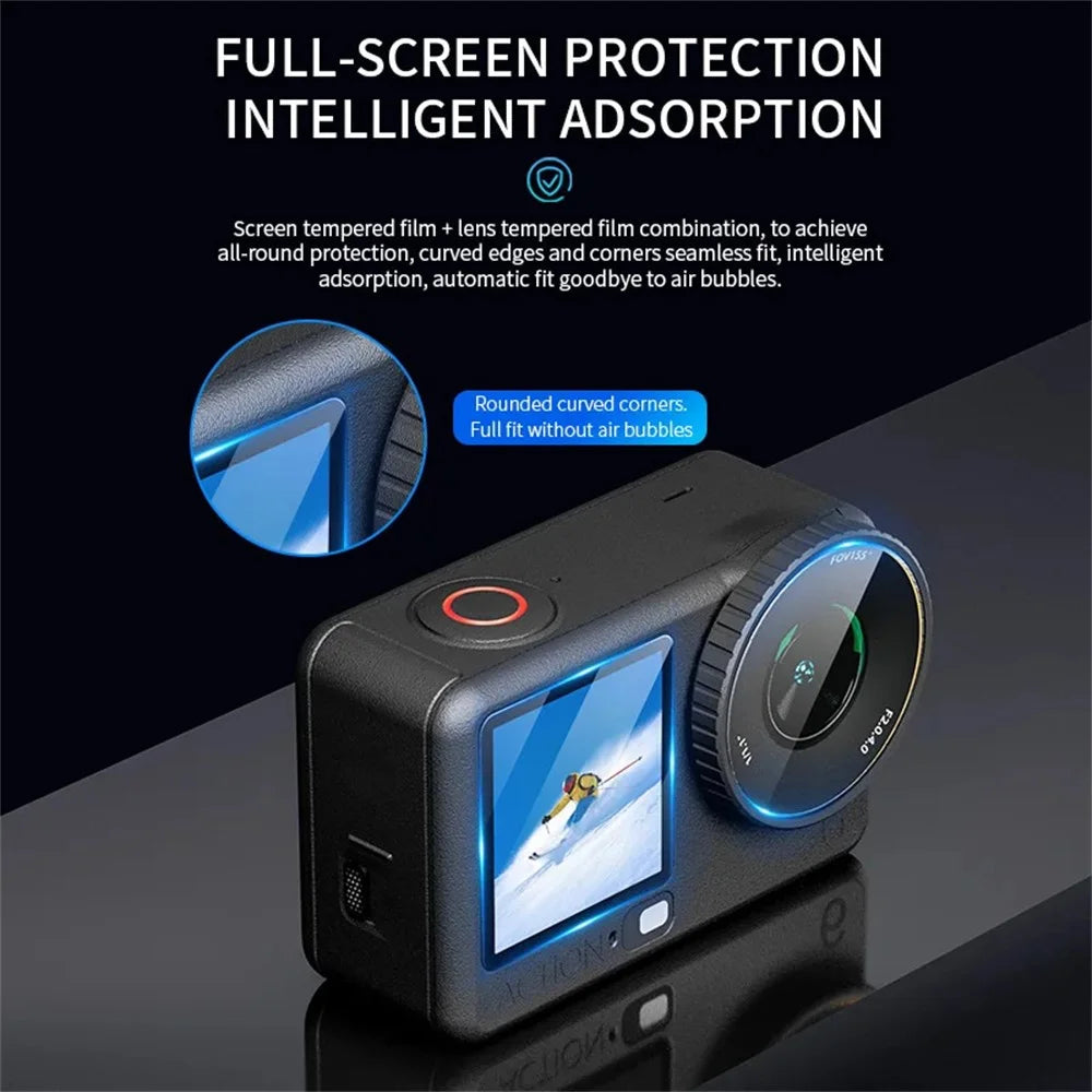 3 Sets for DJI Osmo Action 6 Home Screen Film + Front Screen Film + Lens Protector Tempered Glass Camera Film Set - Transparent - 6