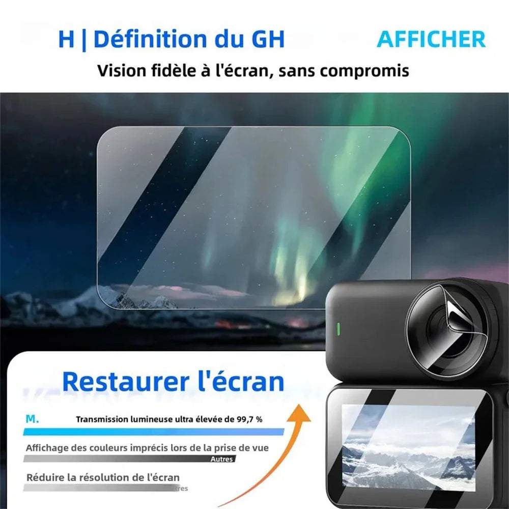 3 Sets For DJI Osmo Nano Tempered Glass Screen Film + Soft PE Lens Protector Camera Film Set - Transparent - 4