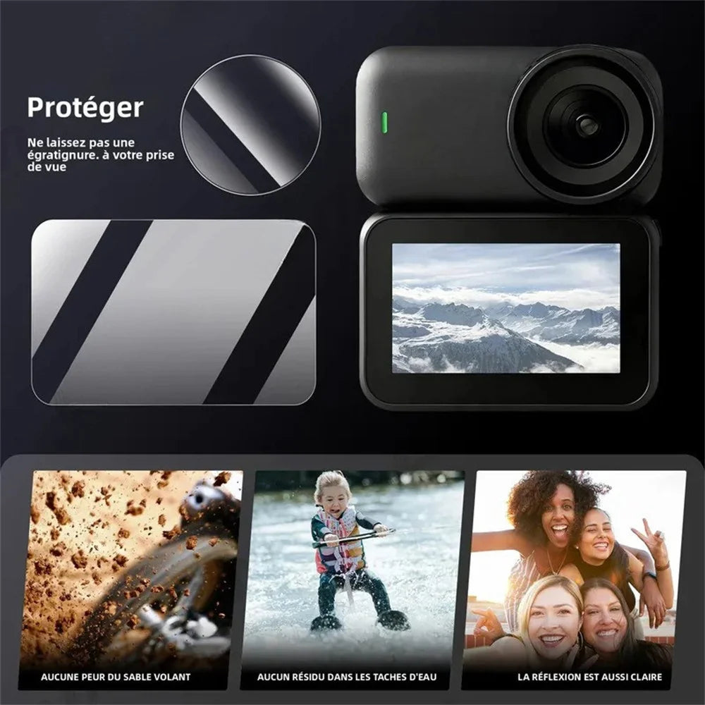 3 Sets For DJI Osmo Nano Tempered Glass Screen Film + Soft PE Lens Protector Camera Film Set - Transparent - 5