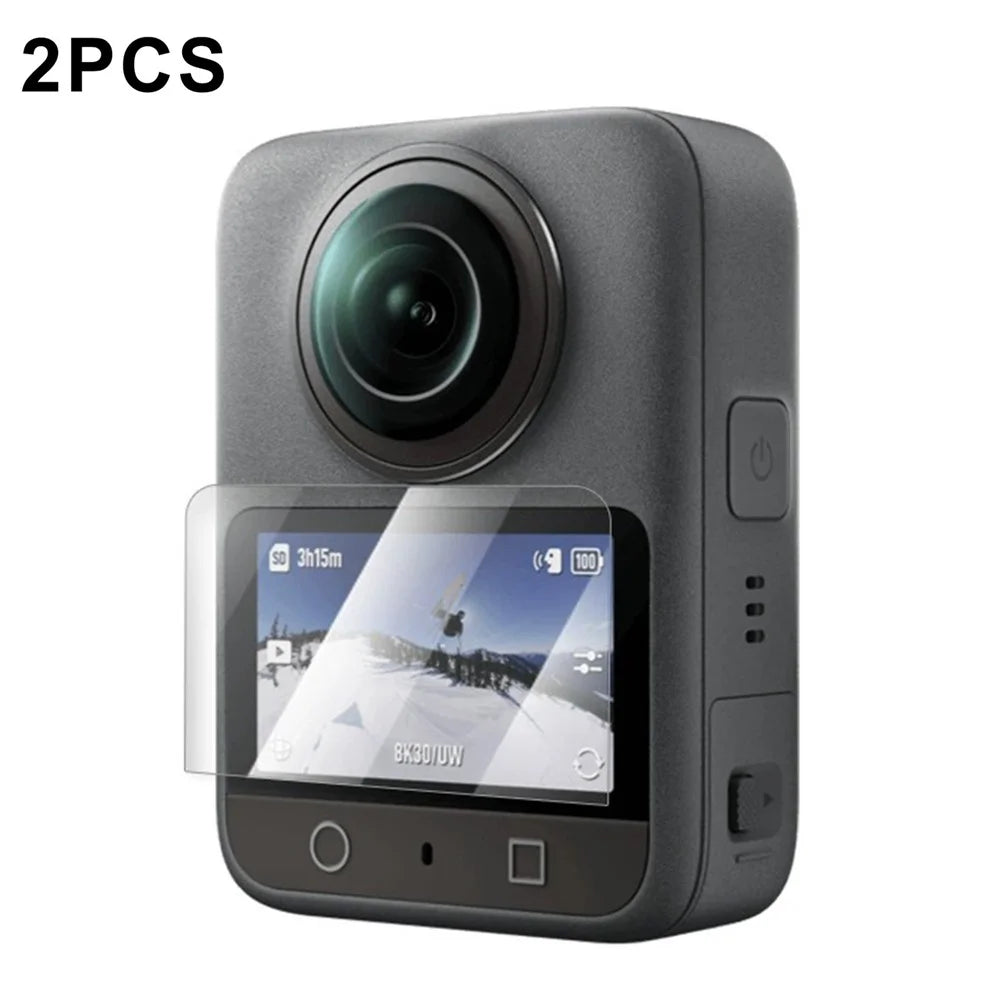 2Pcs For DJI Osmo 360 Tempered Glass Screen Protector HD Clear 9H Hardness Camera Film - Transparent - 1