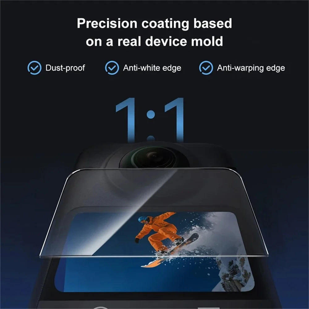2Pcs For DJI Osmo 360 Tempered Glass Screen Protector HD Clear 9H Hardness Camera Film - Transparent - 4