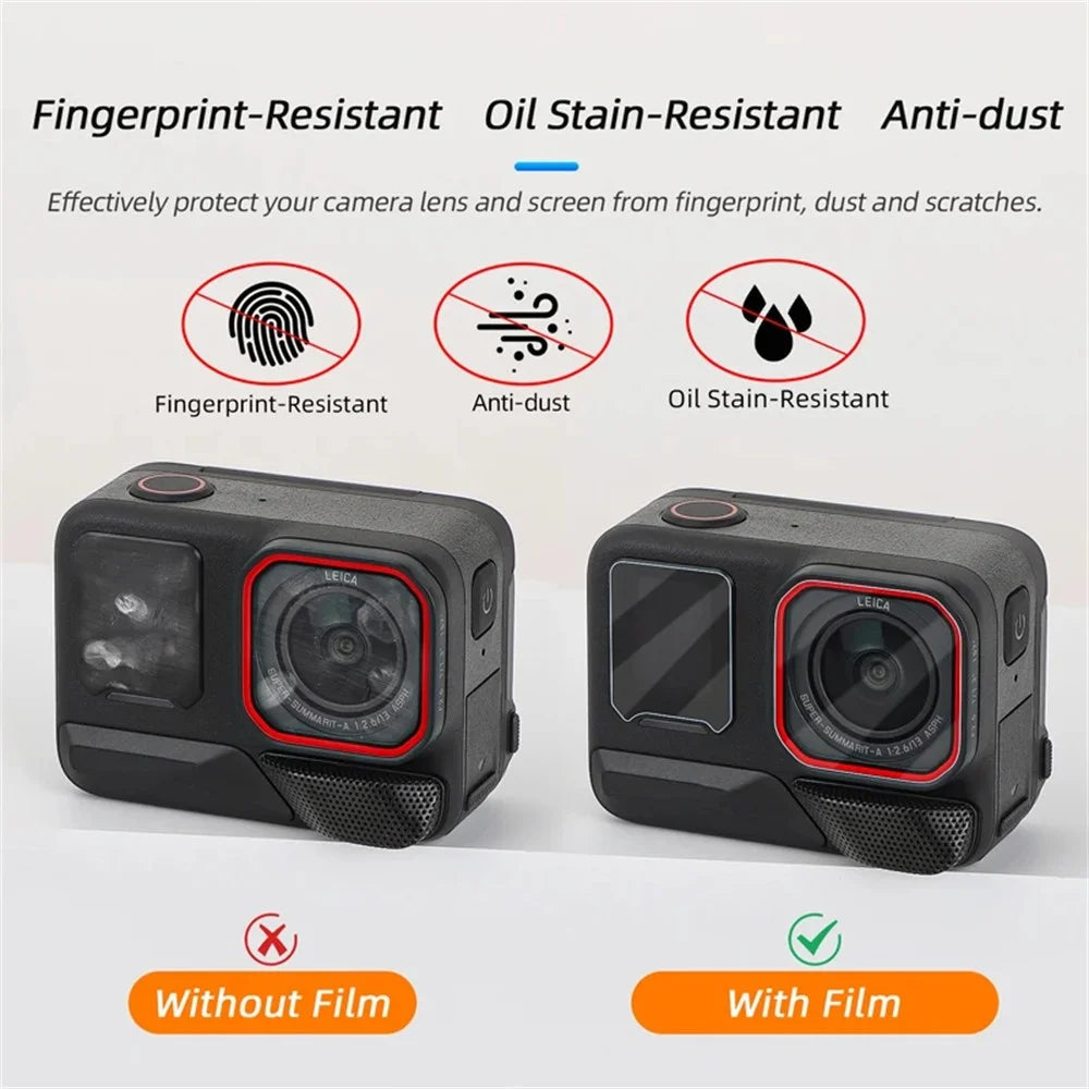 2 Sets for Insta360 Ace Pro 2 Home Screen Film + Front Screen Film + Lens Protector Tempered Glass Camera Film Set - Transparent - 6