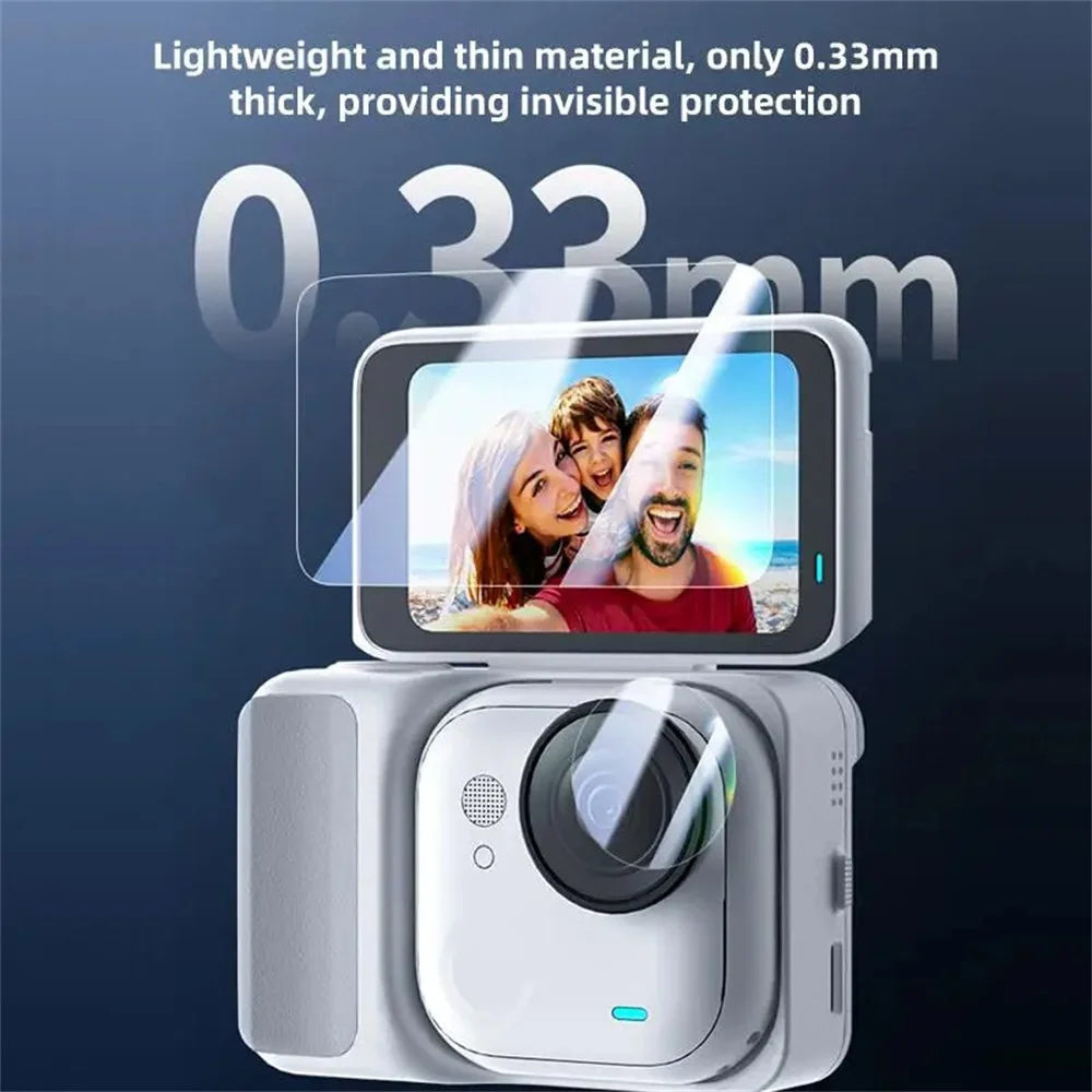 2 Sets For Insta360 Go Ultra Tempered Glass Screen Film + Soft PET Lens Protector Camera Film Set - Transparent - 5