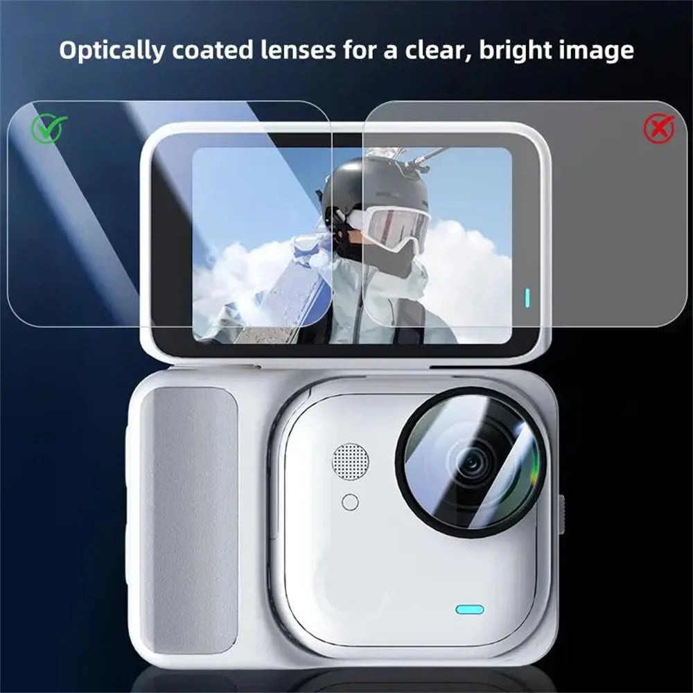 2 Sets For Insta360 Go Ultra Tempered Glass Screen Film + Soft PET Lens Protector Camera Film Set - Transparent - 7
