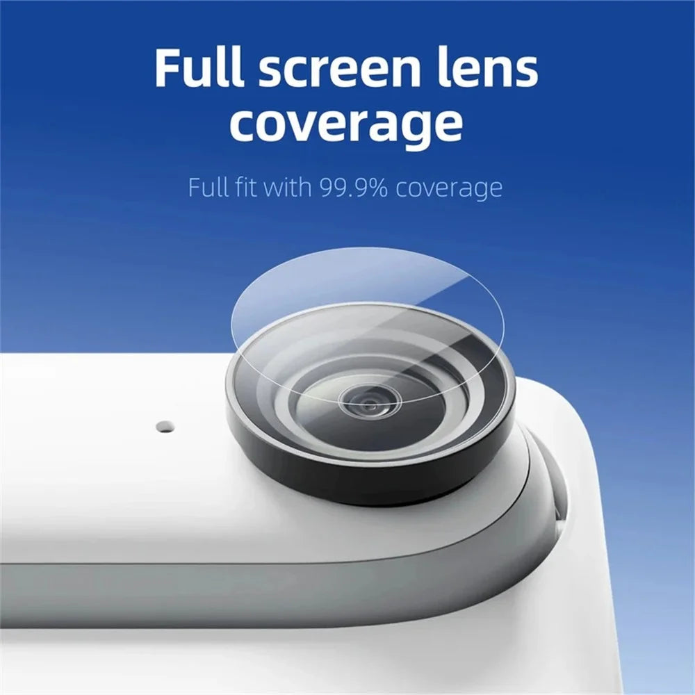 2 Sets For Insta360 GO 3S Camera Screen Film + Lens Film Tempered Glass 9H Hardness Screen Protectors - Transparent - 5