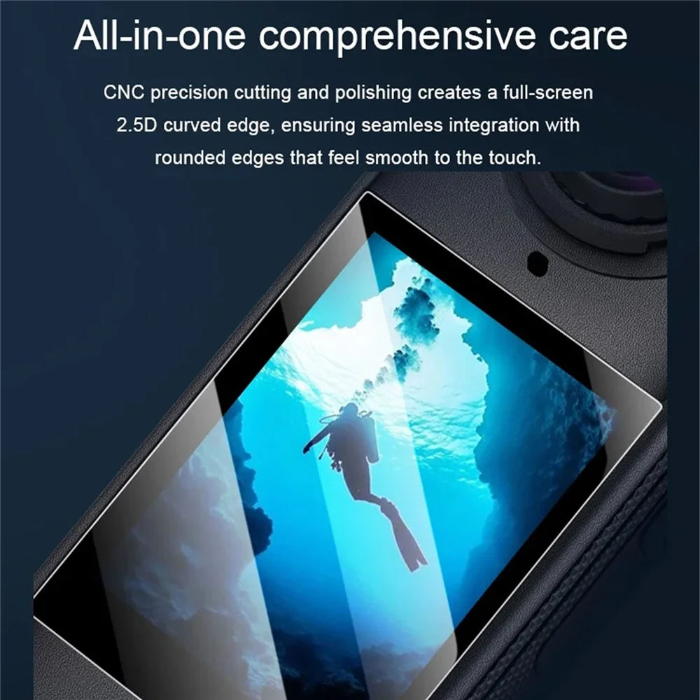 3Pcs For Insta360 X4 Air Tempered Glass Screen Protector HD Clear 9H Hardness Camera Film - Transparent - 3