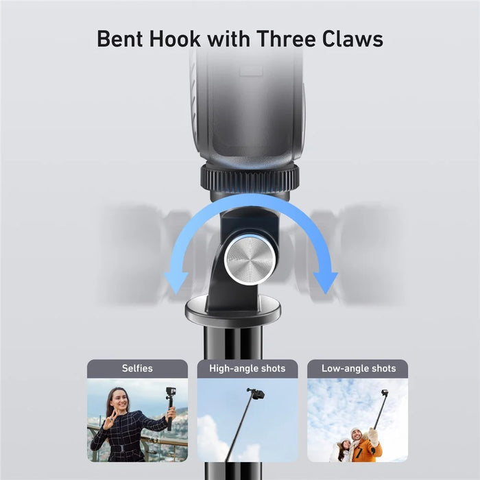 TELESIN S1-MNP-09 0.9m Aluminum Alloy Selfie Stick for DJI Osmo Action 6 / Osmo 360 Extendable Monopod - Black - 3