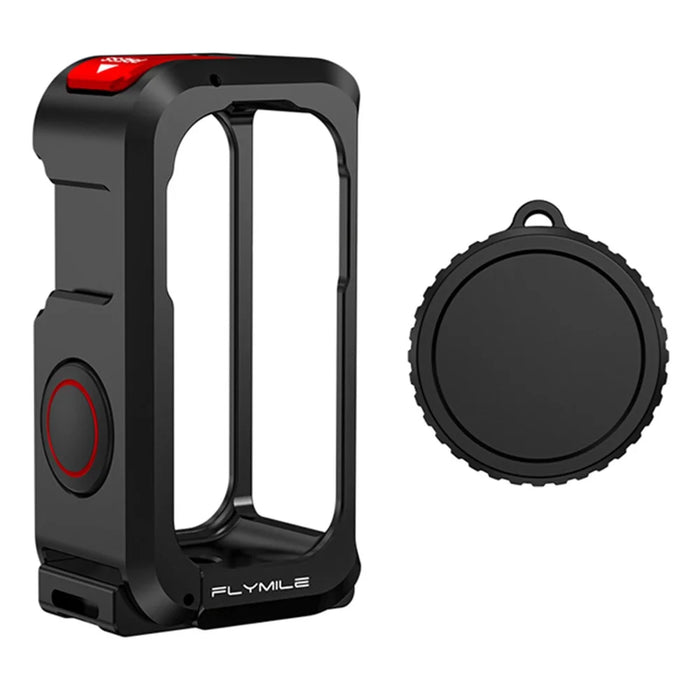 FLYMILE For DJI Osmo Nano Metal Rabbit Cage Aluminum Alloy Quick Release Protective Frame with Lens Cap - Black - 1