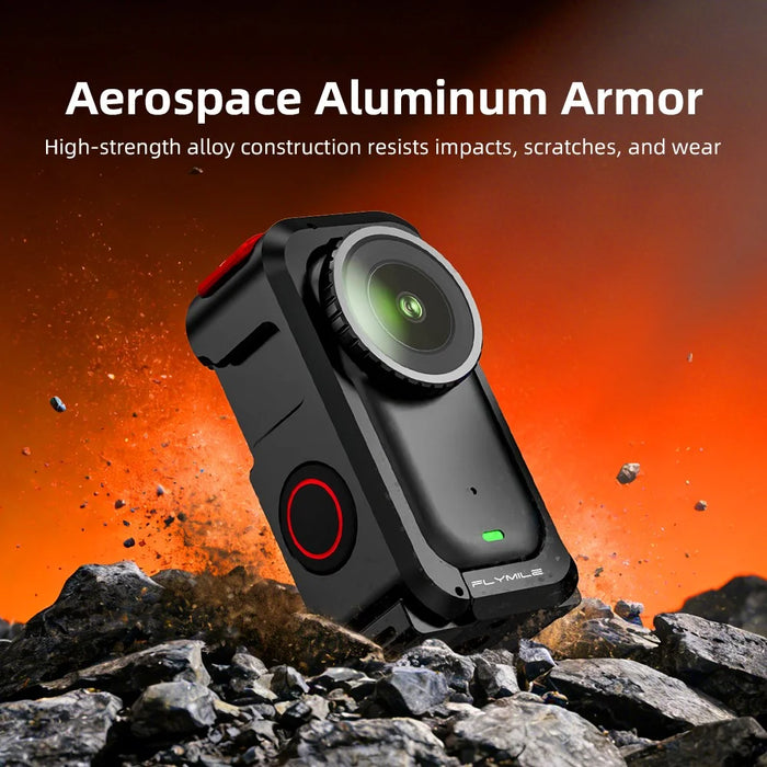 FLYMILE For DJI Osmo Nano Metal Rabbit Cage Aluminum Alloy Quick Release Protective Frame with Lens Cap - Black - 6