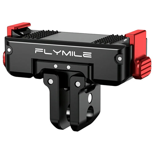 FLYMILE Aluminum Alloy Base for DJI Osmo 360 / Action 5 Pro / 4 / 3 Rotary Magnetic Quick Release Base - Black - 1