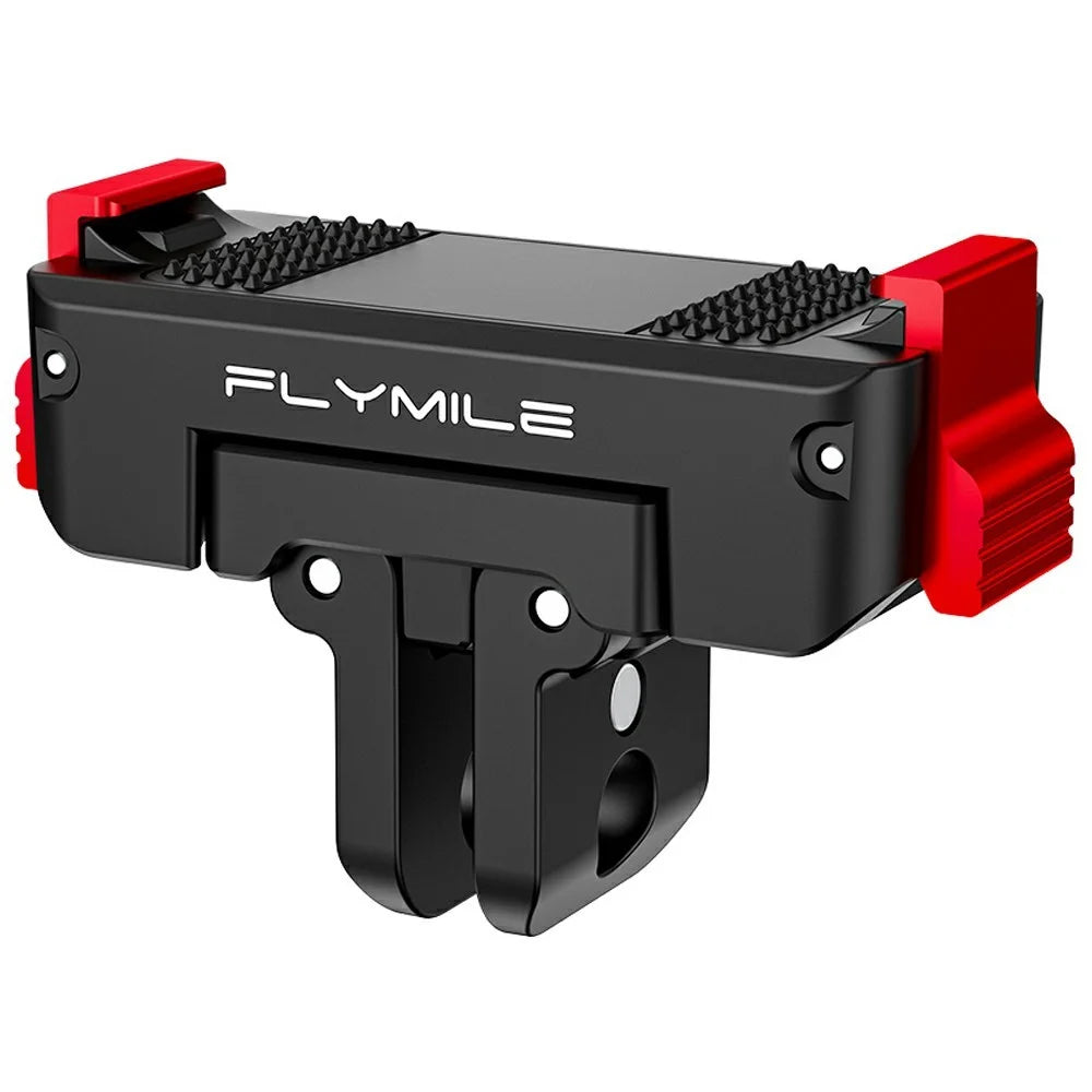 FLYMILE Plastic Base for DJI Osmo 360 / Action 5 Pro / 4 / 3 Rotary Magnetic Quick Release Base - Black - 1