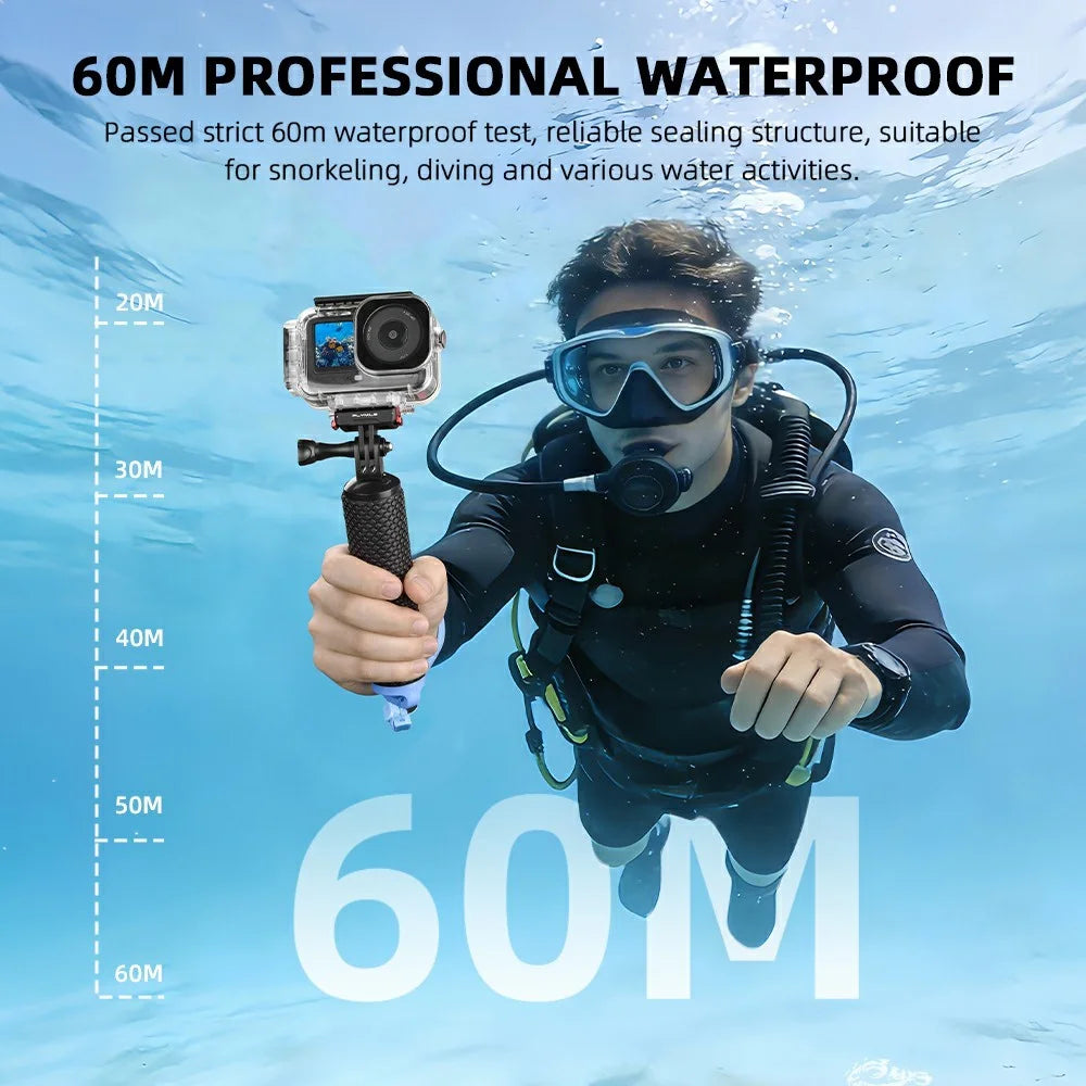 FLYMILE For DJI Osmo Action 6 Waterproof PC Shell Magnetic Quick Release 60m Underwater Camera Housing - Transparent - 4