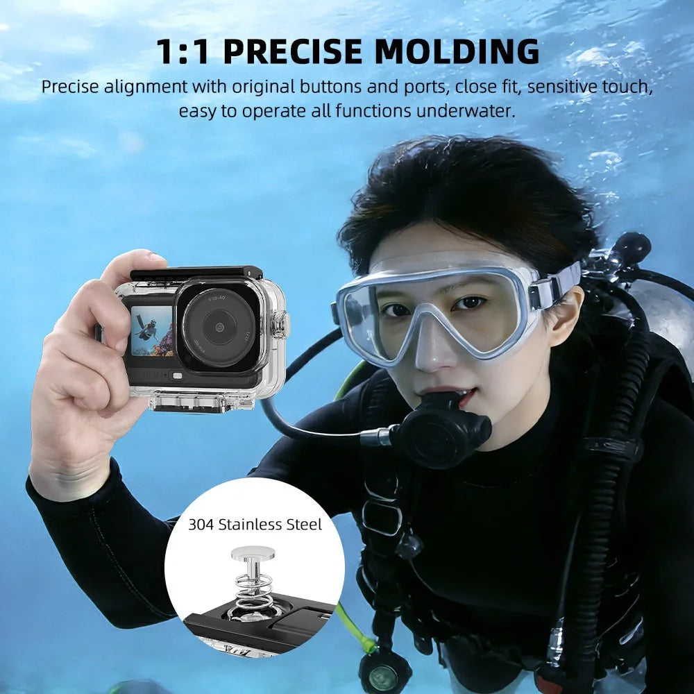 FLYMILE For DJI Osmo Action 6 Waterproof PC Shell Magnetic Quick Release 60m Underwater Camera Housing - Transparent - 6