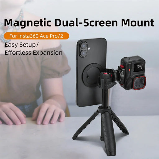 FLYMILE For Insta360 Ace Pro 2 / Ace Pro Quick Release Magnetic Mount Aluminum Alloy Camera Extension Stand - 2