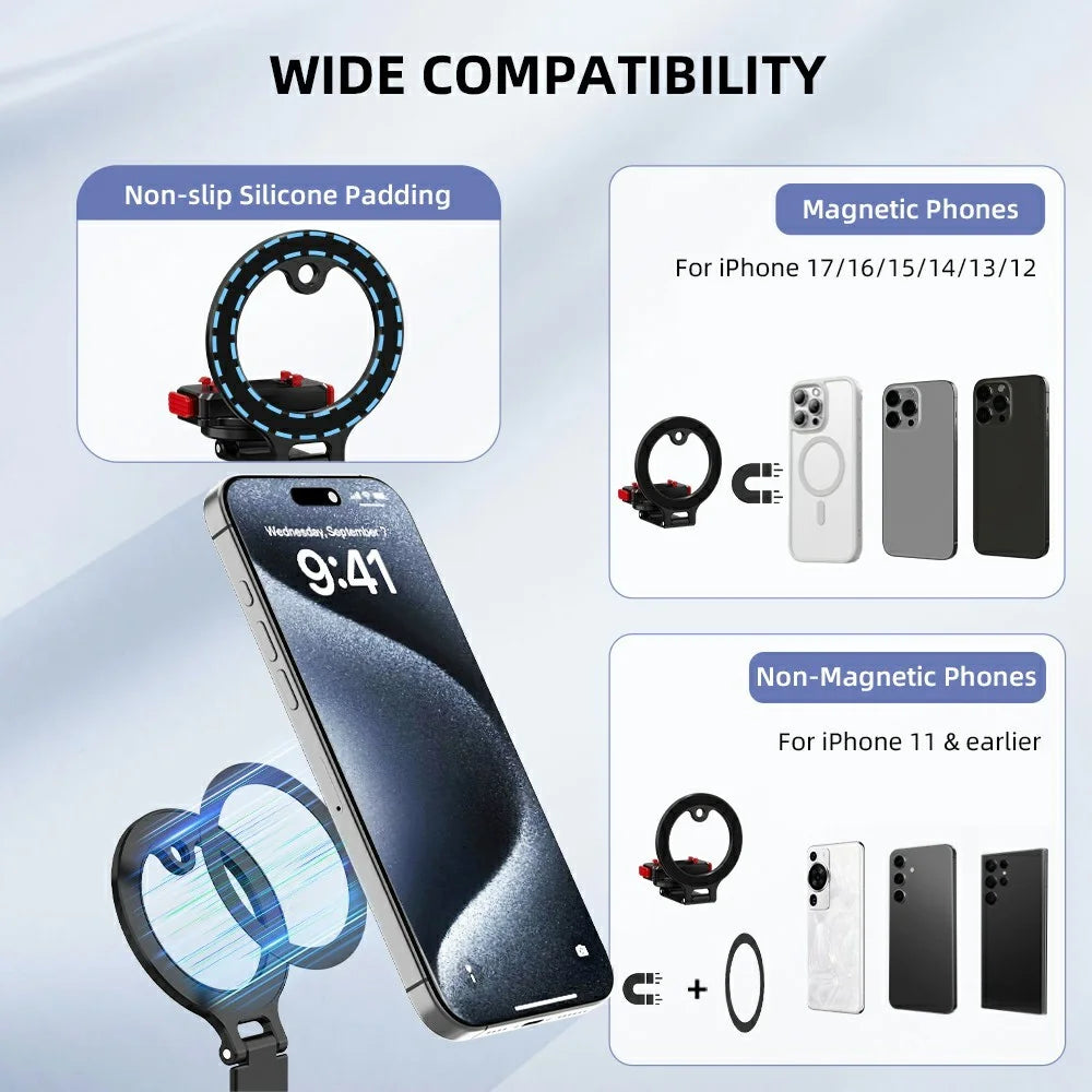 FLYMILE For Insta360 Ace Pro 2 / Ace Pro Quick Release Magnetic Mount Aluminum Alloy Camera Extension Stand - 5