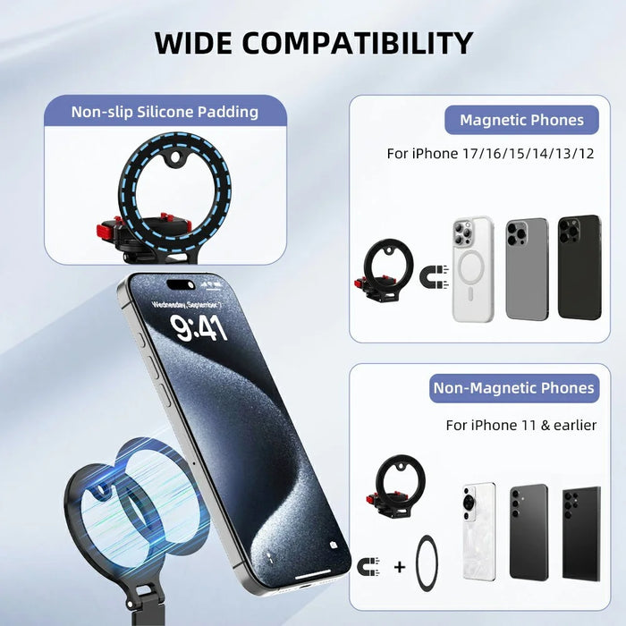 FLYMILE For Insta360 Ace Pro 2 / Ace Pro Quick Release Magnetic Mount Aluminum Alloy Camera Extension Stand - 5