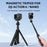 BRDRC For DJI Osmo Action 6 / Osmo Nano Magnetic Tripod Rotation Telescopic Selfie Stick Aluminum Alloy Stand - Black - 2