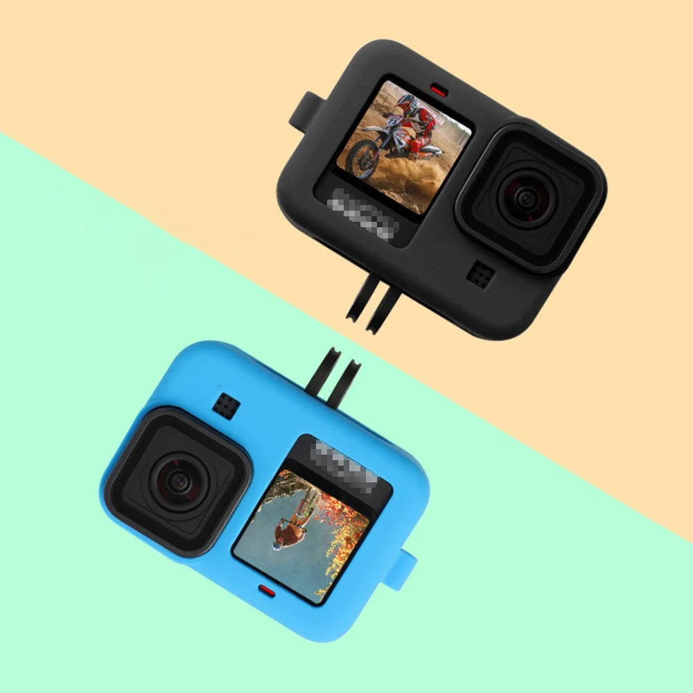 Silicone Camera Sleeve with Lens Cap Cover Anti-lost Rope for GoPro Hero9 - Black - 4