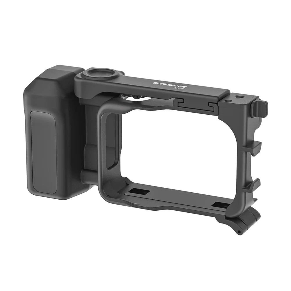 SUNNYLIFE GU-BK150 For Insta360 Go Ultra Rabbit Cage Handle Street Photography Grip Quick Release Frame - Black - 1