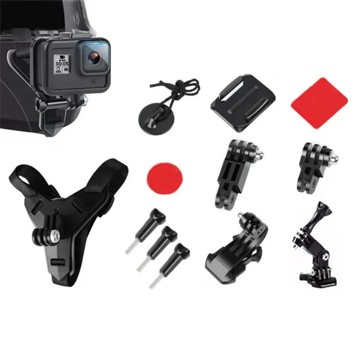 Motorcycle Bike Helmet Chin Mount Kit for GoPro / DJI / SJCAM Action Camera Multi-Position Mounting System - 1