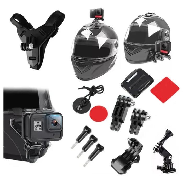 Motorcycle Bike Helmet Chin Mount Kit for GoPro / DJI / SJCAM Action Camera Multi-Position Mounting System - 2