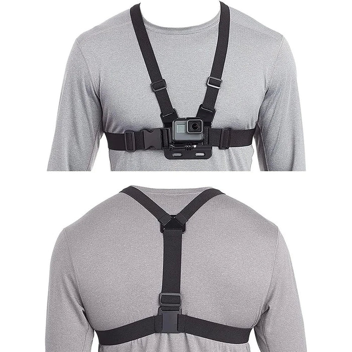5 in 1 Action Camera Chest Strap Mount Phone Clamp Harness for First Person POV Shooting - 2