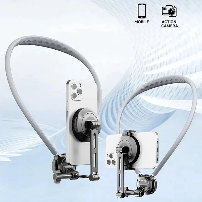 JMARY MG-03 Magnetic Neck Mount Holder for POV Shooting Multi-angle Selfie Adjustable Phone Holder for Smartphone - 3
