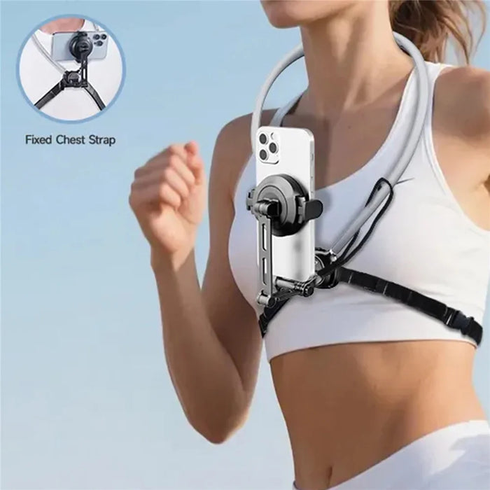 JMARY MG-03 Magnetic Neck Mount Holder for POV Shooting Multi-angle Selfie Adjustable Phone Holder for Smartphone - 4