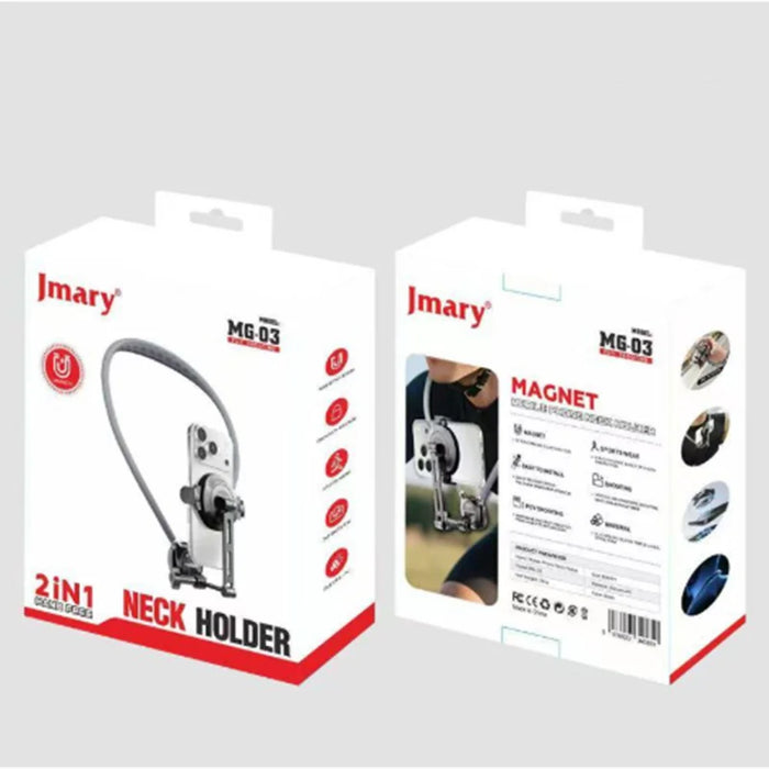 JMARY MG-03 Magnetic Neck Mount Holder for POV Shooting Multi-angle Selfie Adjustable Phone Holder for Smartphone - 7