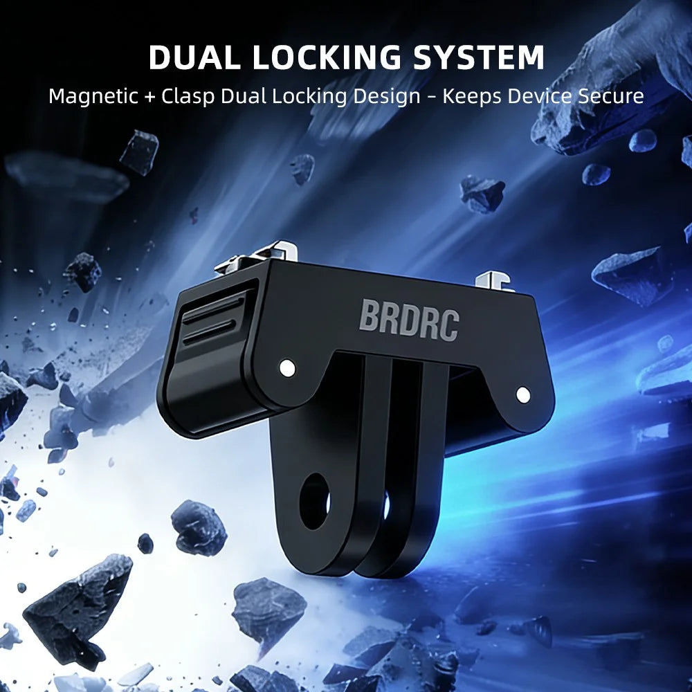 BRDRC Quick-Release Base for Insta360 Ace Pro 1  /  Pro 2 Plastic Magnetic Camera Mount Adapter with Dual-Claw Interface - 5