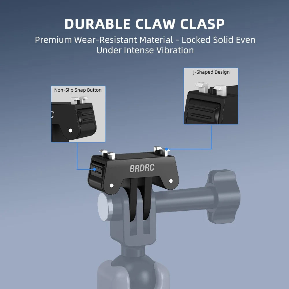 BRDRC Quick-Release Base for Insta360 Ace Pro 1  /  Pro 2 Plastic Magnetic Camera Mount Adapter with Dual-Claw Interface - 6