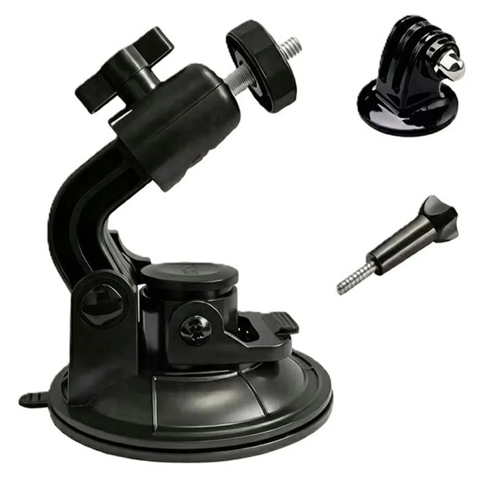 9cm Car Suction Cup Mount 360 Degrees Adjustable Camera Holder 1 / 4 Thread Stand Bracket for GoPro Camera Phone - 1