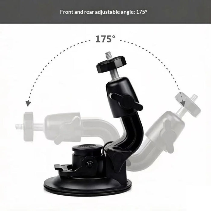 9cm Car Suction Cup Mount 360 Degrees Adjustable Camera Holder 1 / 4 Thread Stand Bracket for GoPro Camera Phone - 6