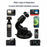 Car Phone Holder 2-in-1 Strong Suction Cup Stand Multi-angle Adjustable Mount with Phone Clamp for Dashboard Windshield - Black - 7