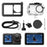 Camera Case Accessory Kit for DJI Osmo Action 5 Pro  /  4  /  3 Waterproof Case Tempered Glass Screen Protector Silicone Cover - Black - 1
