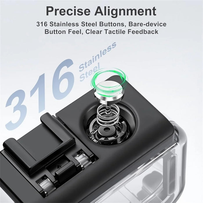 Waterproof Camera Case for DJI Osmo Action 6 30m Underwater Protection Anti-Fog Insert Dual Cold Shoe Mount Dive Cover - 2