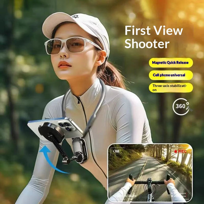 FUNSNAP SCS-NHO05 Magnetic POV Mount for Mobile Phone / Action Camera Anti-shake Neck Strap Wearable Phone Holder - 3