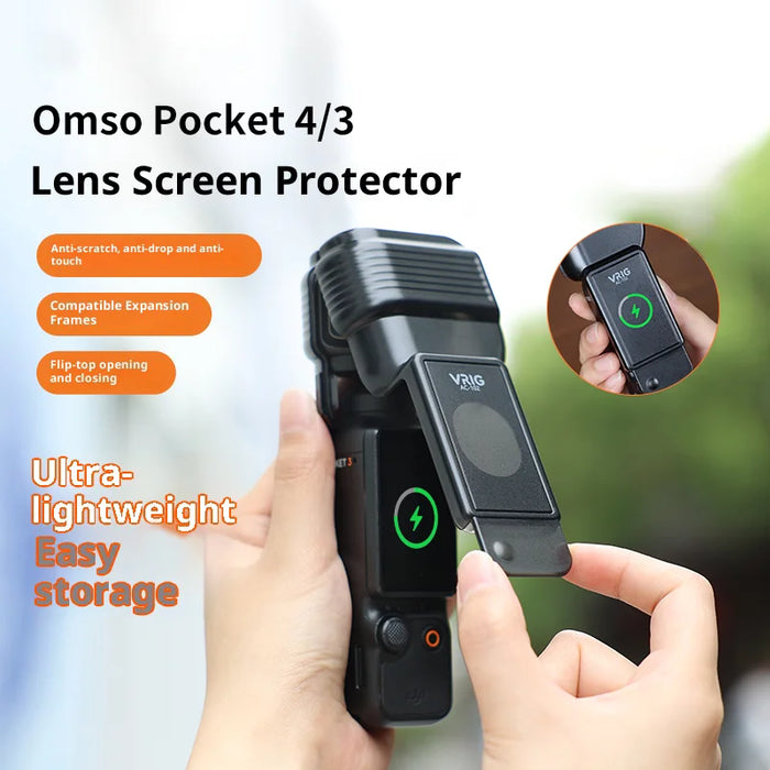 VRIG AC102 For DJI Osmo Pocket 4 / 3 Camera Gimbal Screen Lens Protector Cover Flip-Open Protective Case - 2