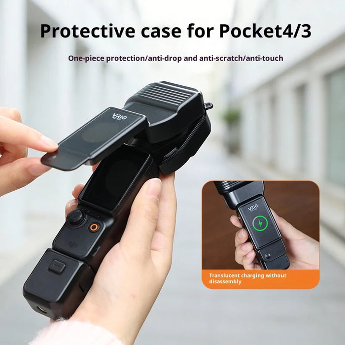 VRIG AC102 For DJI Osmo Pocket 4 / 3 Camera Gimbal Screen Lens Protector Cover Flip-Open Protective Case - 4