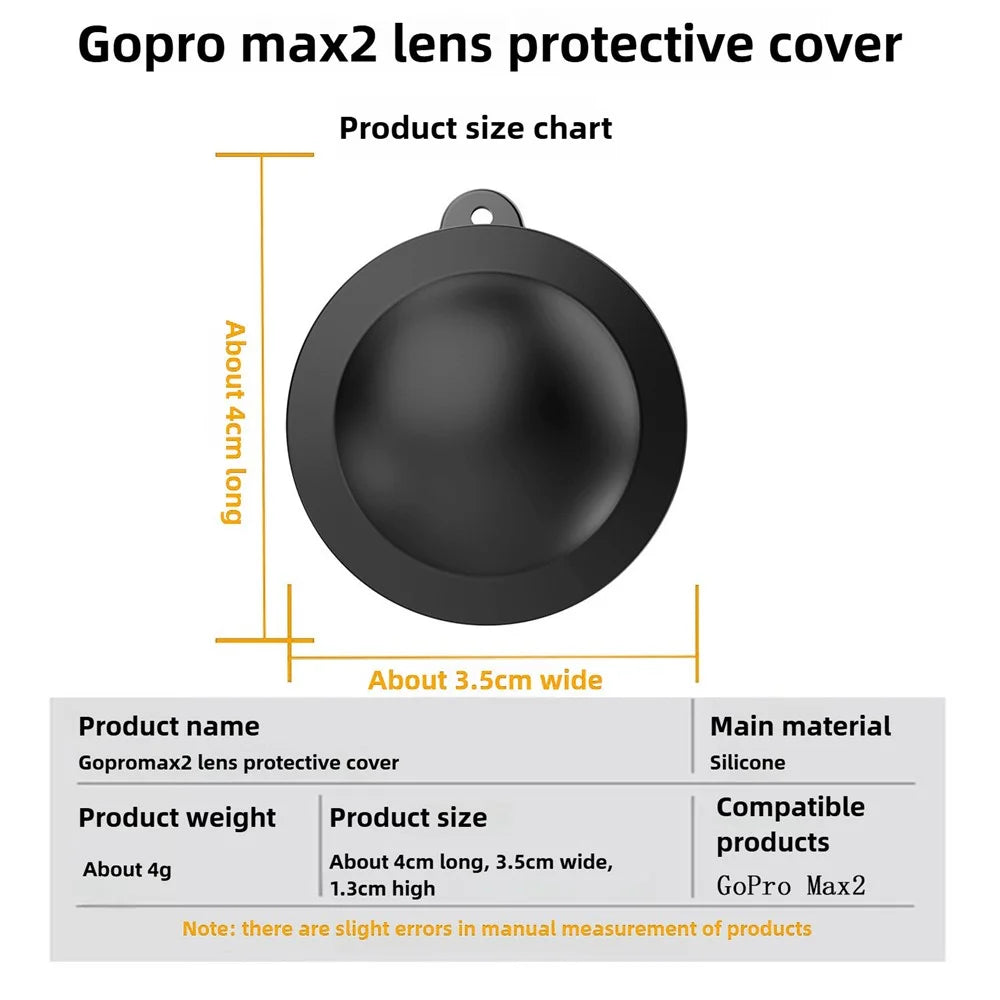 2Pcs Lens Protective Cover for GoPro MAX2 Silicone Shockproof Anti-scratch Camera Protection Cap - 7