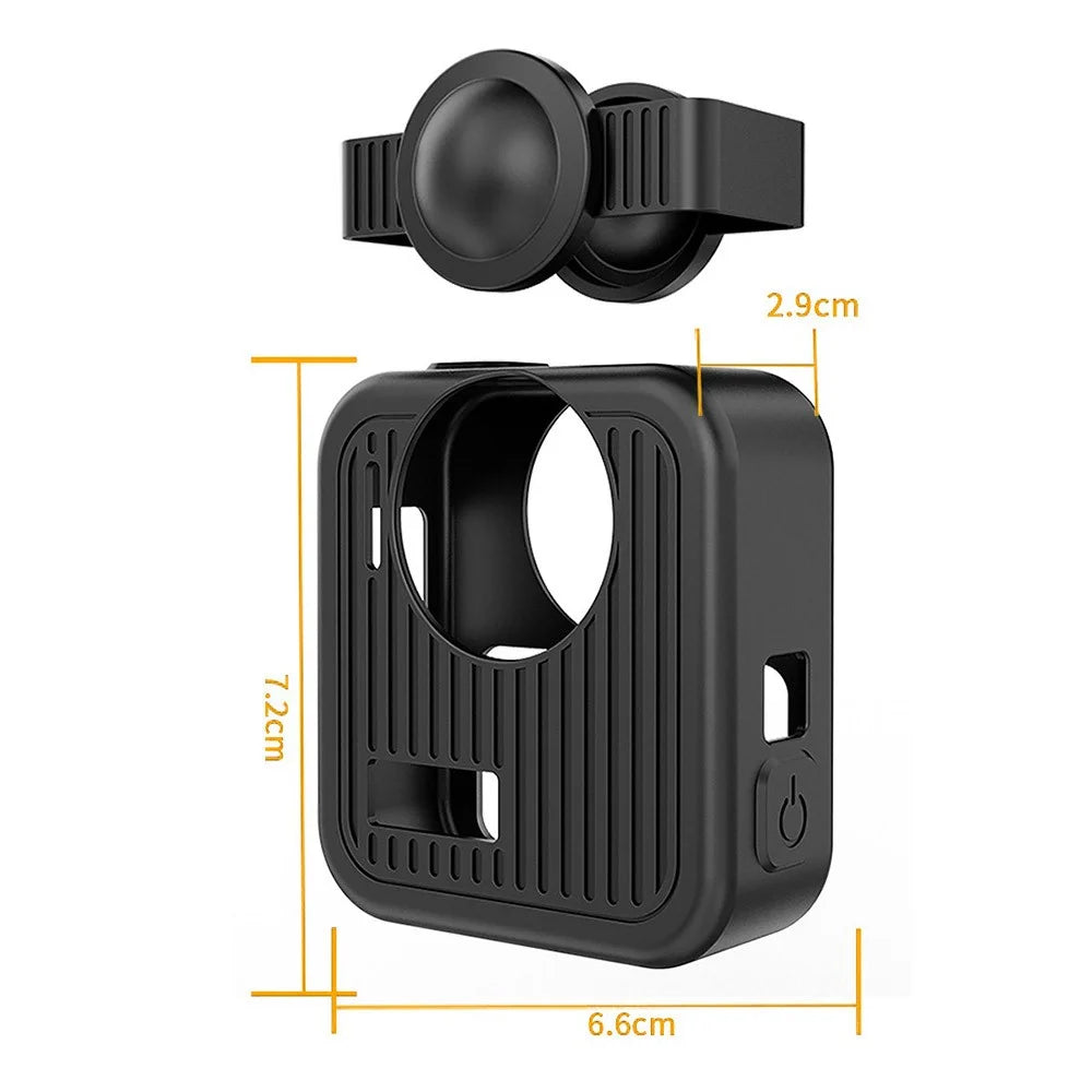 For GoPro MAX2 Silicone Case Shockproof Lens Cap Camera Body Protective Cover - 7