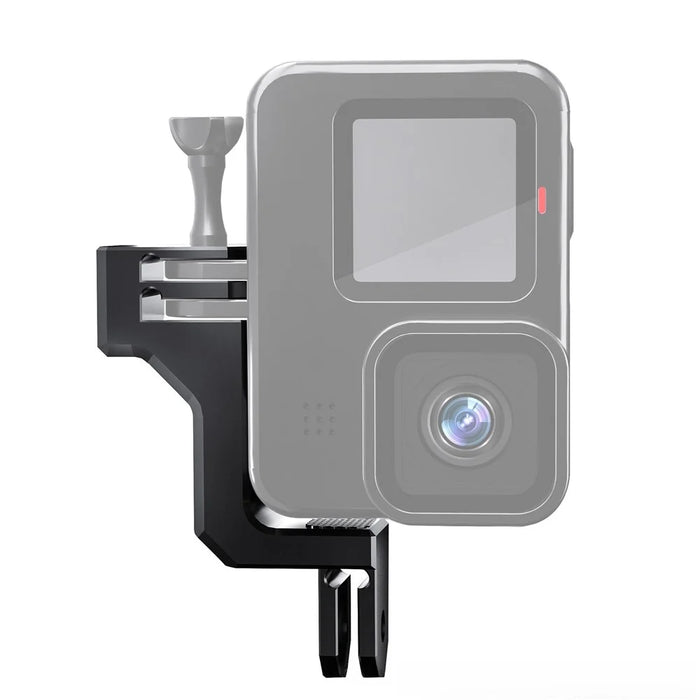 L-Shaped Aluminum Mount Bracket for GoPro Hero 9  /  10  /  11  /  12 Vertical Horizontal Adapter Mount Connector with Long Screw - 1