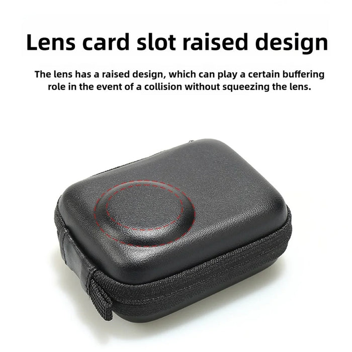 Semi-Open Hard Shell Case for DJI Osmo Action 5 Pro PU Leather Storage Bag Shockproof Portable Carrying Pouch - 7
