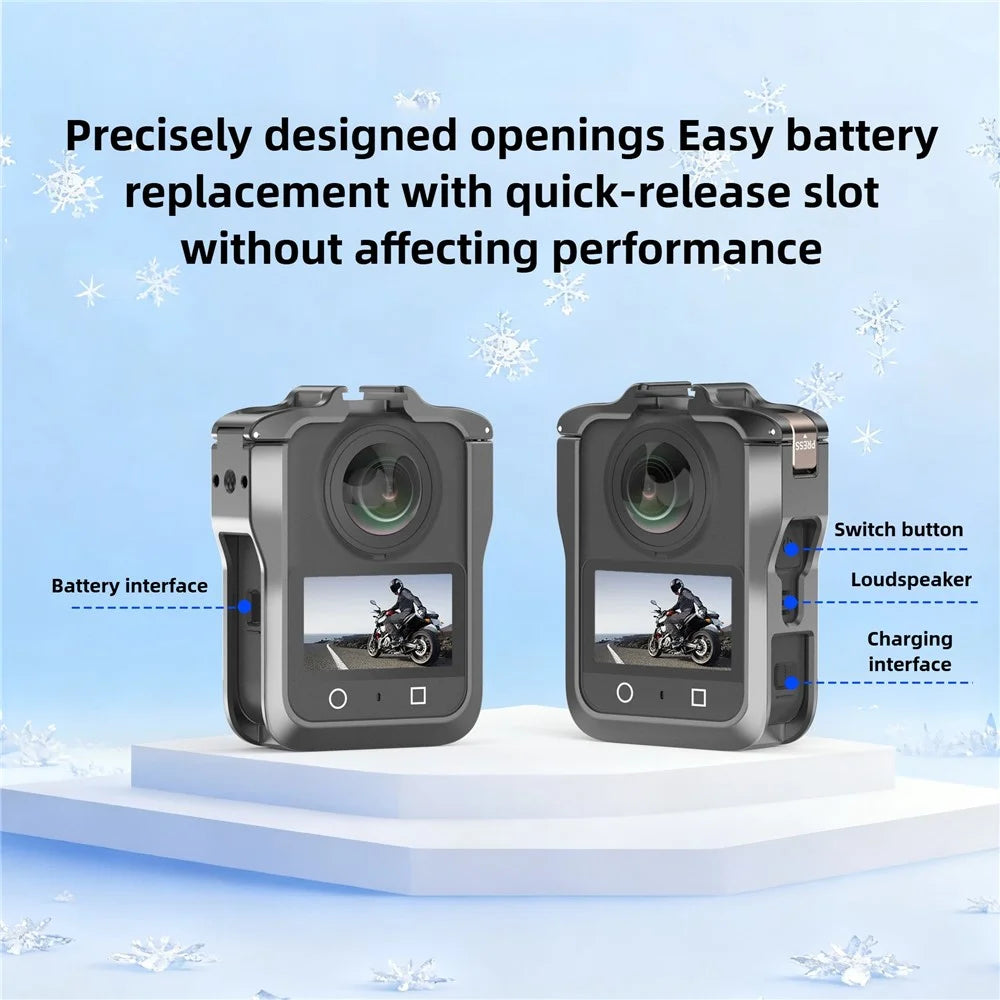 For DJI Osmo 360 Action Camera Aluminum Alloy Cage Magnetic Quick Release Metal Expansion Protective Frame - 2